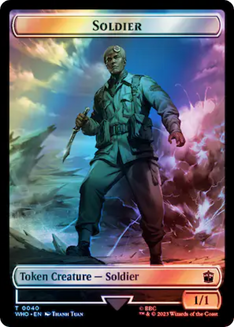 Soldier // Osgood, Operation Double Double-Sided Token (Surge Foil) [Doctor Who Tokens] | Magic Magpie