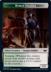 Human (001) // Human Soldier Double-sided Token [Innistrad: Crimson Vow Tokens] | Magic Magpie