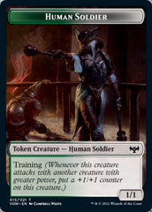 Zombie (008) // Human Soldier Double-sided Token [Innistrad: Crimson Vow Tokens] | Magic Magpie