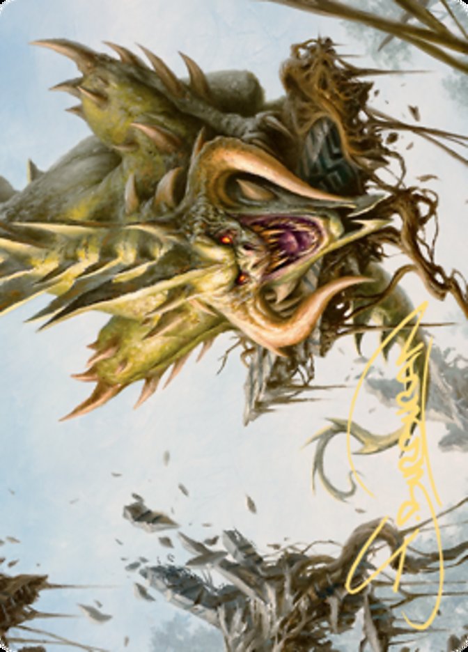 Canopy Baloth Art Card (Gold-Stamped Signature) [Zendikar Rising Art Series] | Magic Magpie