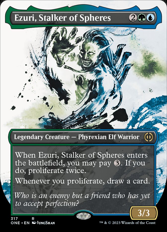 Ezuri, Stalker of Spheres (Borderless Ichor) [Phyrexia: All Will Be One] | Magic Magpie