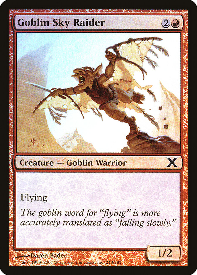 Goblin Sky Raider (Premium Foil) [Tenth Edition] | Magic Magpie