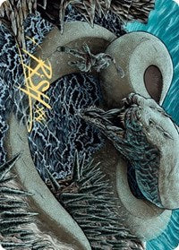 Koma, Cosmos Serpent 2 Art Card (Gold-Stamped Signature) [Kaldheim: Art Series] | Magic Magpie