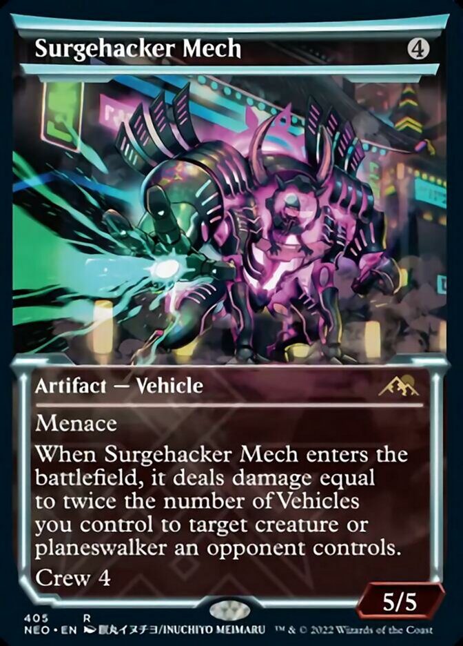 Surgehacker Mech (Showcase Soft Glow) [Kamigawa: Neon Dynasty] | Magic Magpie