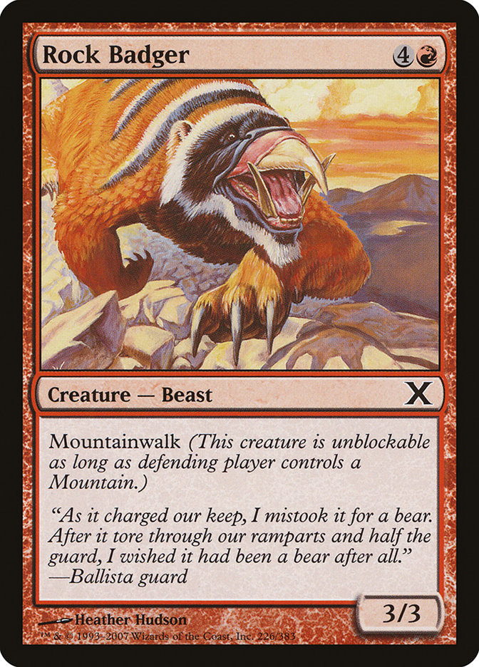 Rock Badger [Tenth Edition] | Magic Magpie