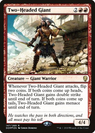 Two-Headed Giant [Dominaria Promos] | Magic Magpie