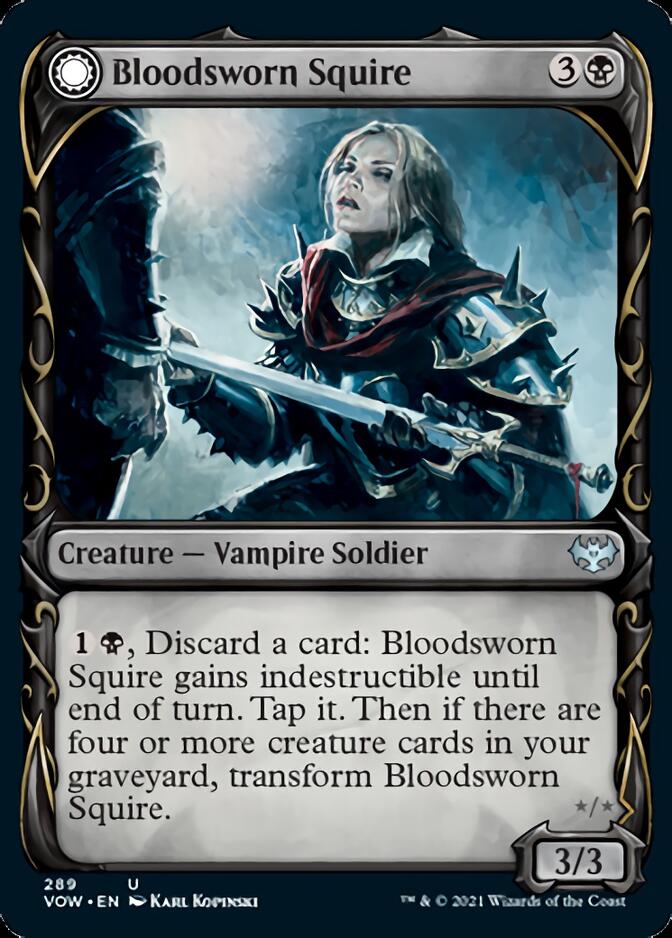 Bloodsworn Squire // Bloodsworn Knight (Showcase Fang Frame) [Innistrad: Crimson Vow] | Magic Magpie