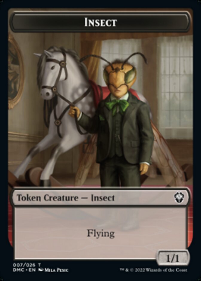 Phyrexian // Insect Double-sided Token [Dominaria United Tokens] | Magic Magpie