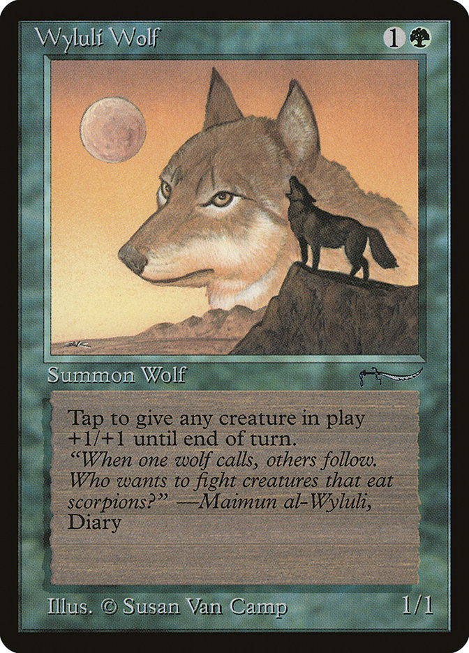 Wyluli Wolf (Light Mana Cost) [Arabian Nights] | Magic Magpie