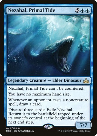 Nezahal, Primal Tide [Rivals of Ixalan] | Magic Magpie