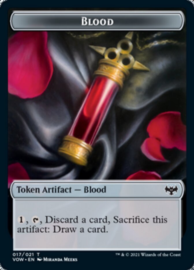 Blood // Wolf (014) Double-sided Token [Innistrad: Crimson Vow Tokens] | Magic Magpie