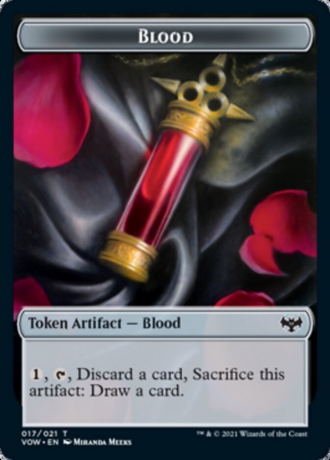 Blood // Dragon Illusion Double-sided Token [Innistrad: Crimson Vow Tokens] | Magic Magpie