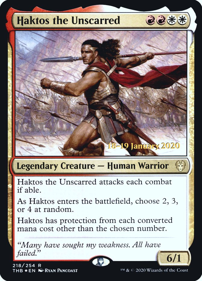 Haktos the Unscarred [Theros Beyond Death Prerelease Promos] | Magic Magpie