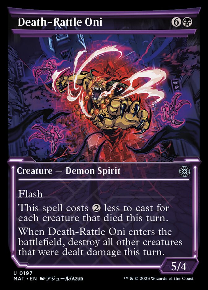 Death-Rattle Oni (Showcase Halo Foil) [March of the Machine: The Aftermath] | Magic Magpie