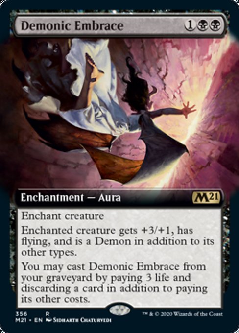 Demonic Embrace (Extended Art) [Core Set 2021] | Magic Magpie