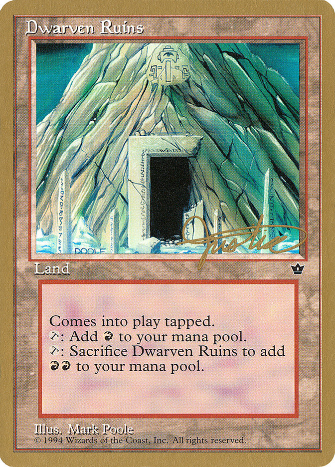 Dwarven Ruins (Mark Justice) [Pro Tour Collector Set] | Magic Magpie