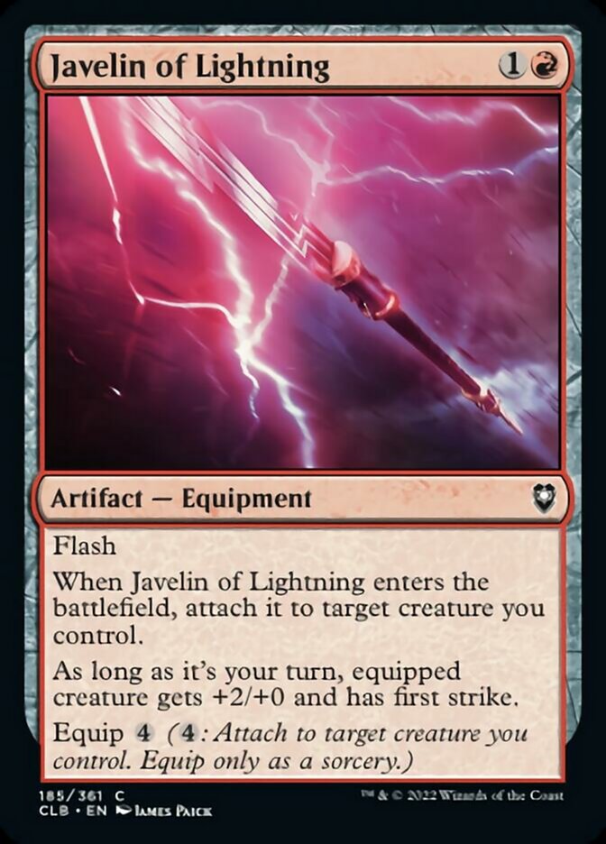 Javelin of Lightning [Commander Legends: Battle for Baldur's Gate] | Magic Magpie