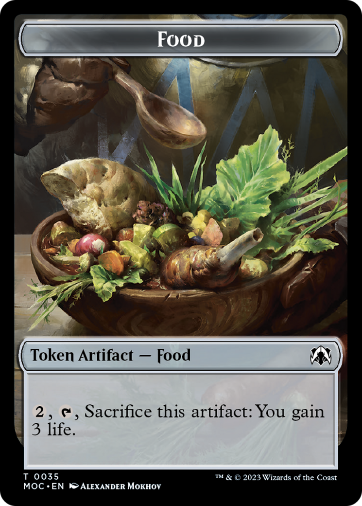 Food // Replicated Ring Double-Sided Token [March of the Machine Commander Tokens] | Magic Magpie