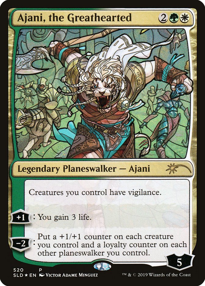 Ajani, the Greathearted (Stained Glass) [Secret Lair Drop Promos] | Magic Magpie
