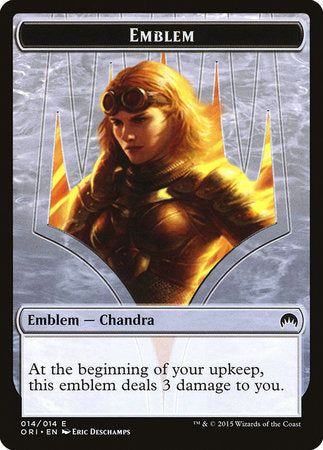 Emblem - Chandra, Roaring Flame [Magic Origins Tokens] | Magic Magpie