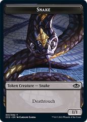 Snake // Zombie Double-sided Token [Commander Collection: Black Tokens] | Magic Magpie