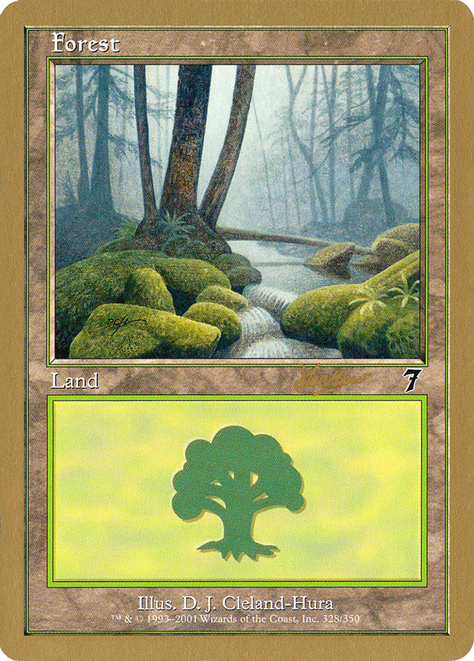 Forest (328) (Sim Han How) [World Championship Decks 2002] | Magic Magpie