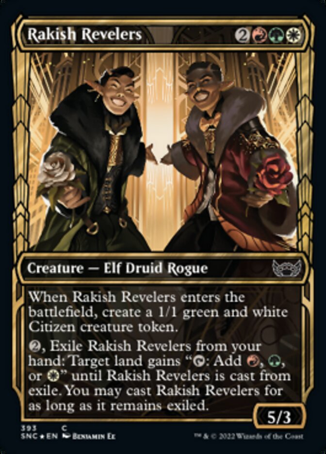 Rakish Revelers (Showcase Golden Age Gilded Foil) [Streets of New Capenna] | Magic Magpie