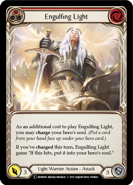 Engulfing Light (Red) (Rainbow Foil) [U-MON048-RF] Unlimited Rainbow Foil | Magic Magpie