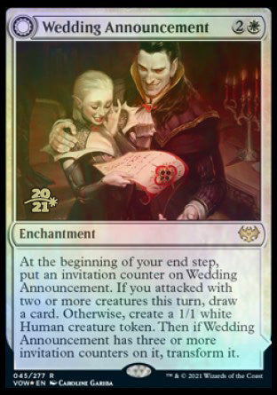 Wedding Announcement // Wedding Festivity [Innistrad: Crimson Vow Prerelease Promos] | Magic Magpie