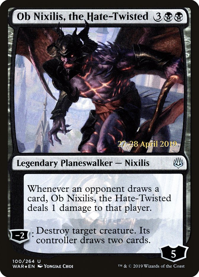 Ob Nixilis, the Hate-Twisted  [War of the Spark Prerelease Promos] | Magic Magpie