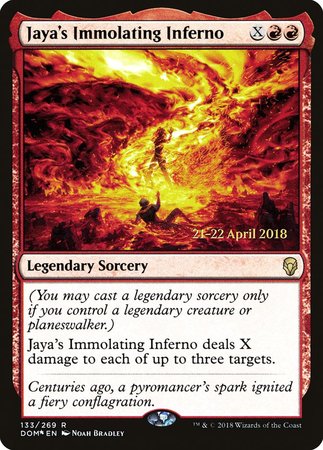 Jaya's Immolating Inferno [Dominaria Promos] | Magic Magpie