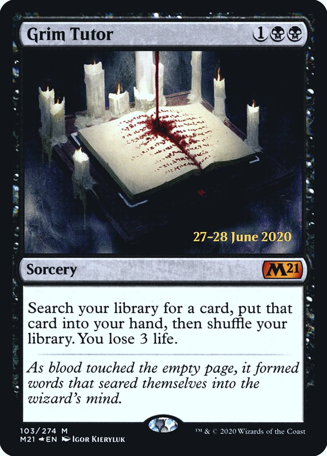 Grim Tutor  [Core Set 2021 Prerelease Promos] | Magic Magpie