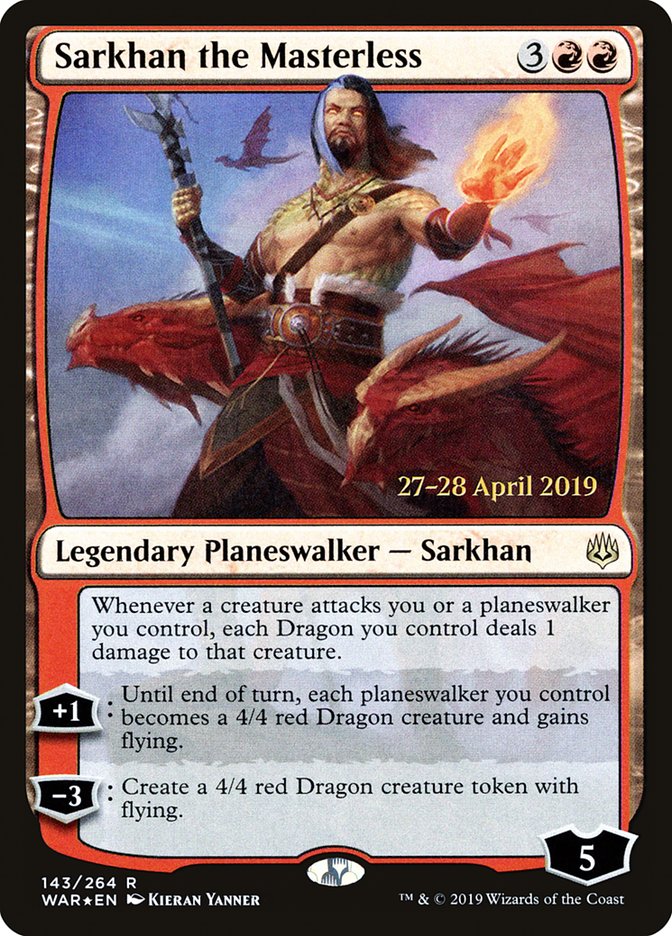 Sarkhan the Masterless  [War of the Spark Prerelease Promos] | Magic Magpie