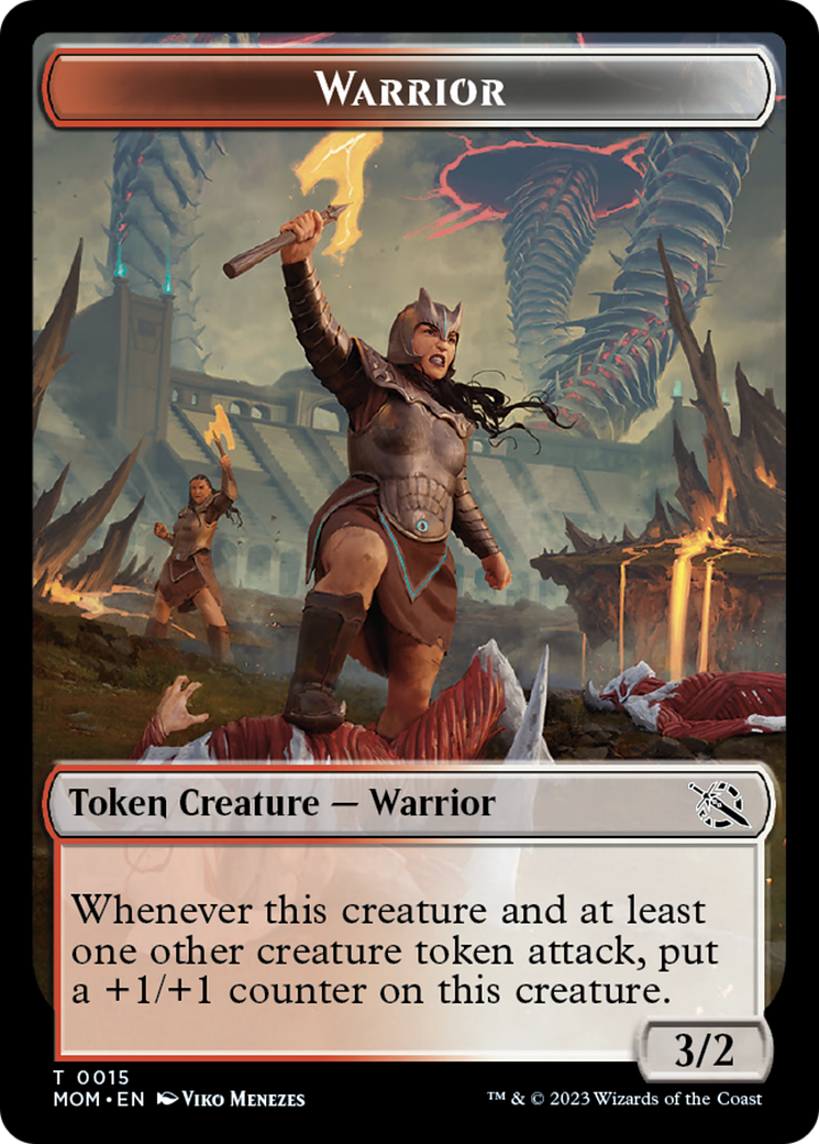 Warrior // Zombie Double-Sided Token [March of the Machine Tokens] | Magic Magpie