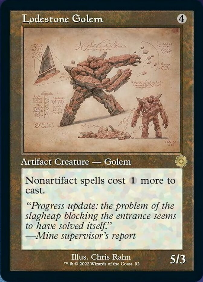 Lodestone Golem (Retro Schematic) [The Brothers' War Retro Artifacts] | Magic Magpie