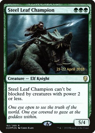 Steel Leaf Champion [Dominaria Promos] | Magic Magpie