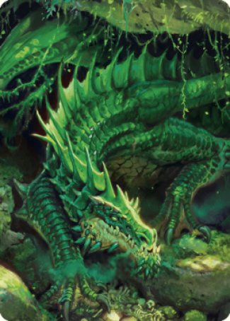 Lurking Green Dragon Art Card [Commander Legends: Battle for Baldur's Gate Art Series] | Magic Magpie
