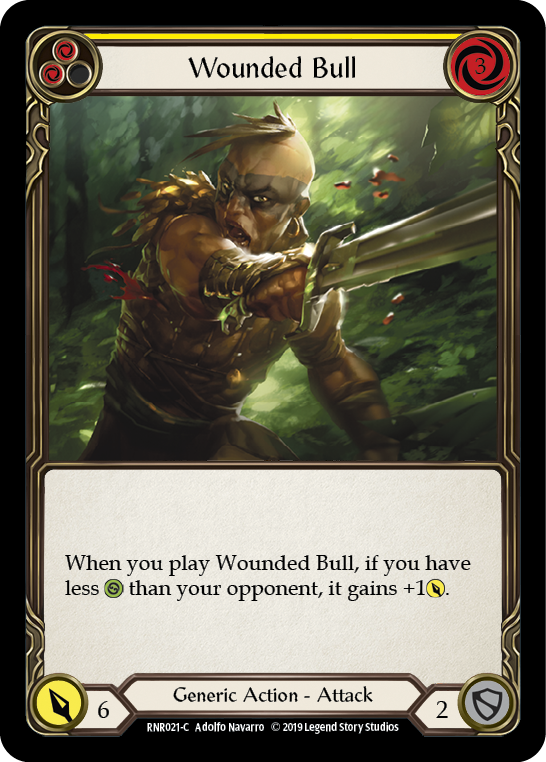 Wounded Bull (Yellow) [RNR021-C] (Rhinar Hero Deck)  1st Edition Normal | Magic Magpie