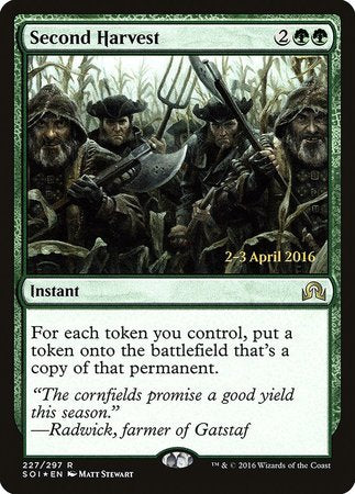 Second Harvest [Shadows over Innistrad Promos] | Magic Magpie