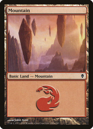 Mountain (242a) [Zendikar] | Magic Magpie