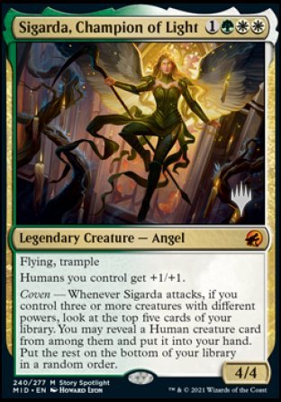 Sigarda, Champion of Light (Promo Pack) [Innistrad: Midnight Hunt Promos] | Magic Magpie