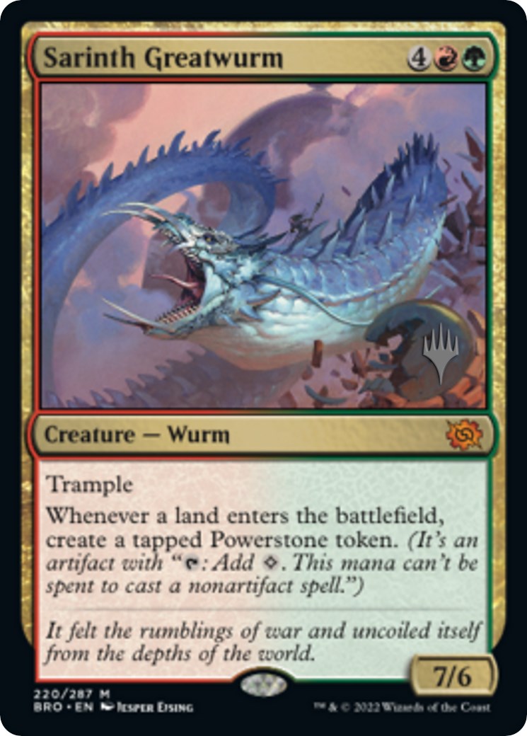 Sarinth Greatwurm (Promo Pack) [The Brothers' War Promos] | Magic Magpie
