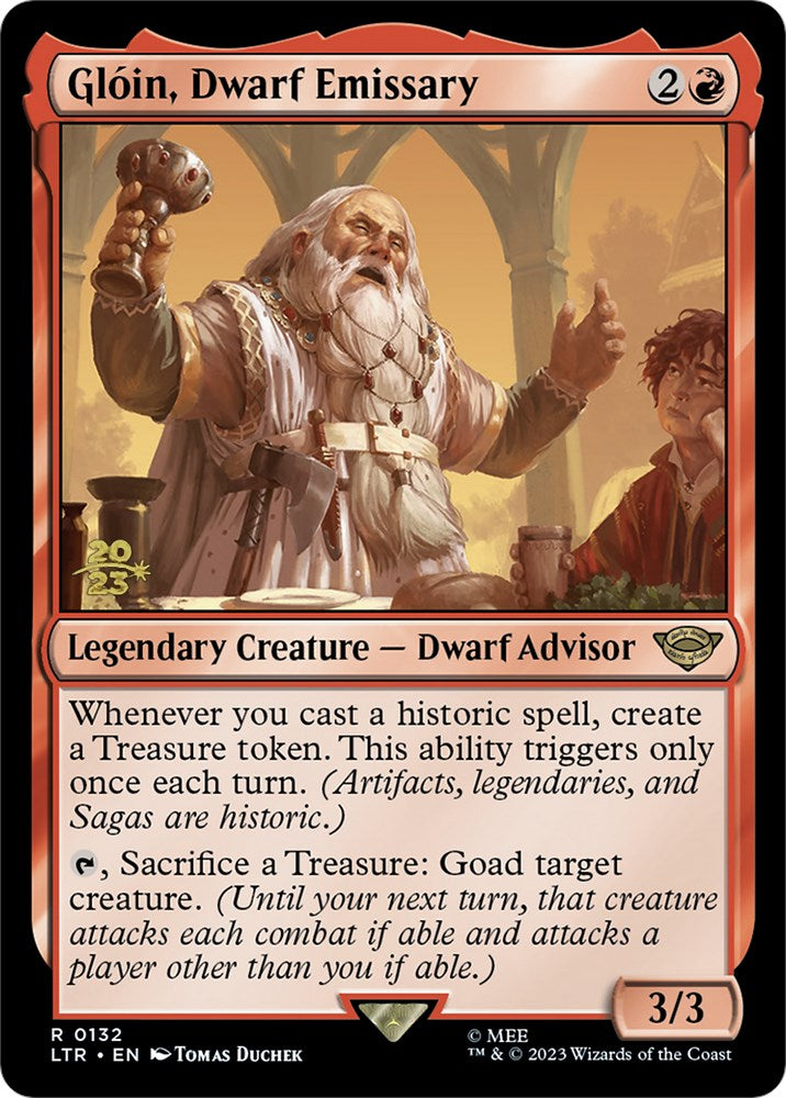 Gloin, Dwarf Emissary [The Lord of the Rings: Tales of Middle-Earth Prerelease Promos] | Magic Magpie