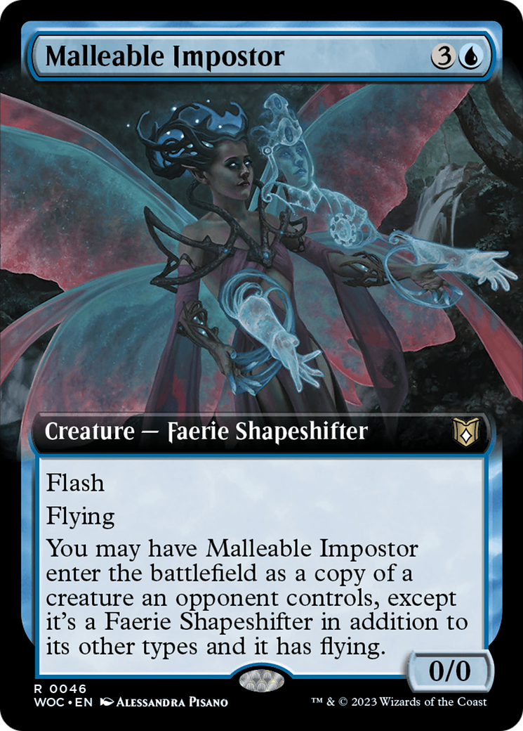 Malleable Impostor (Extended Art) [Wilds of Eldraine Commander] | Magic Magpie