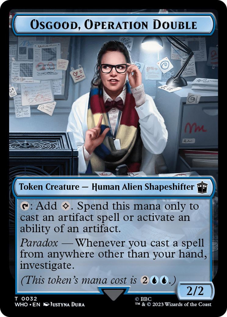 Alien // Osgood, Operation Double Double-Sided Token [Doctor Who Tokens] | Magic Magpie