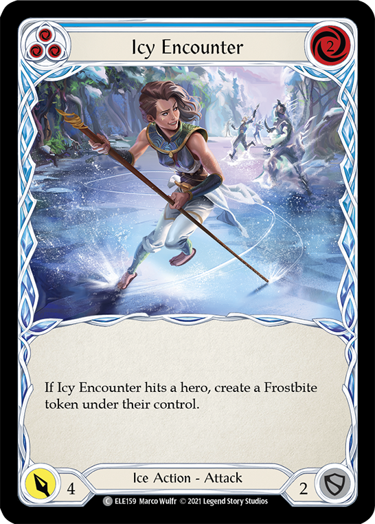 Icy Encounter (Blue) [ELE159] (Tales of Aria)  1st Edition Rainbow Foil | Magic Magpie