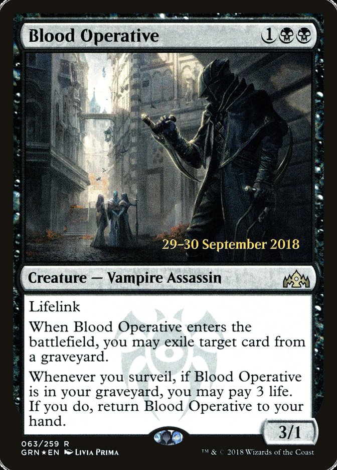 Blood Operative  [Guilds of Ravnica Prerelease Promos] | Magic Magpie