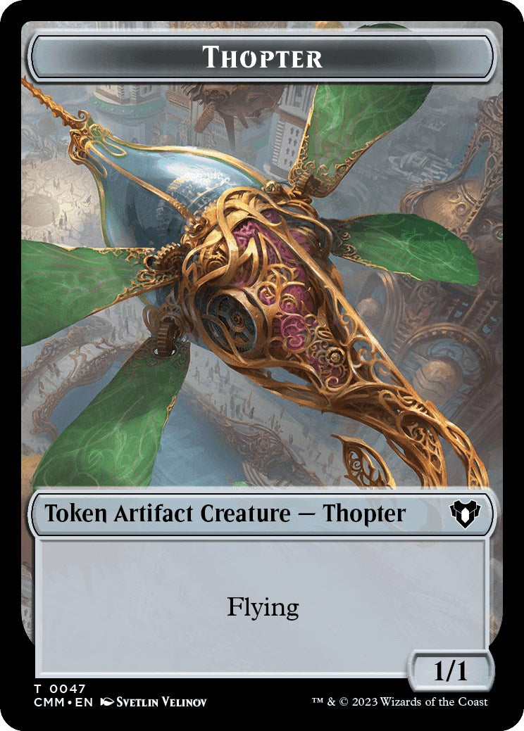 Thopter // Emblem - Daretti, Scrap Savant Double-Sided Token [Commander Masters Tokens] | Magic Magpie