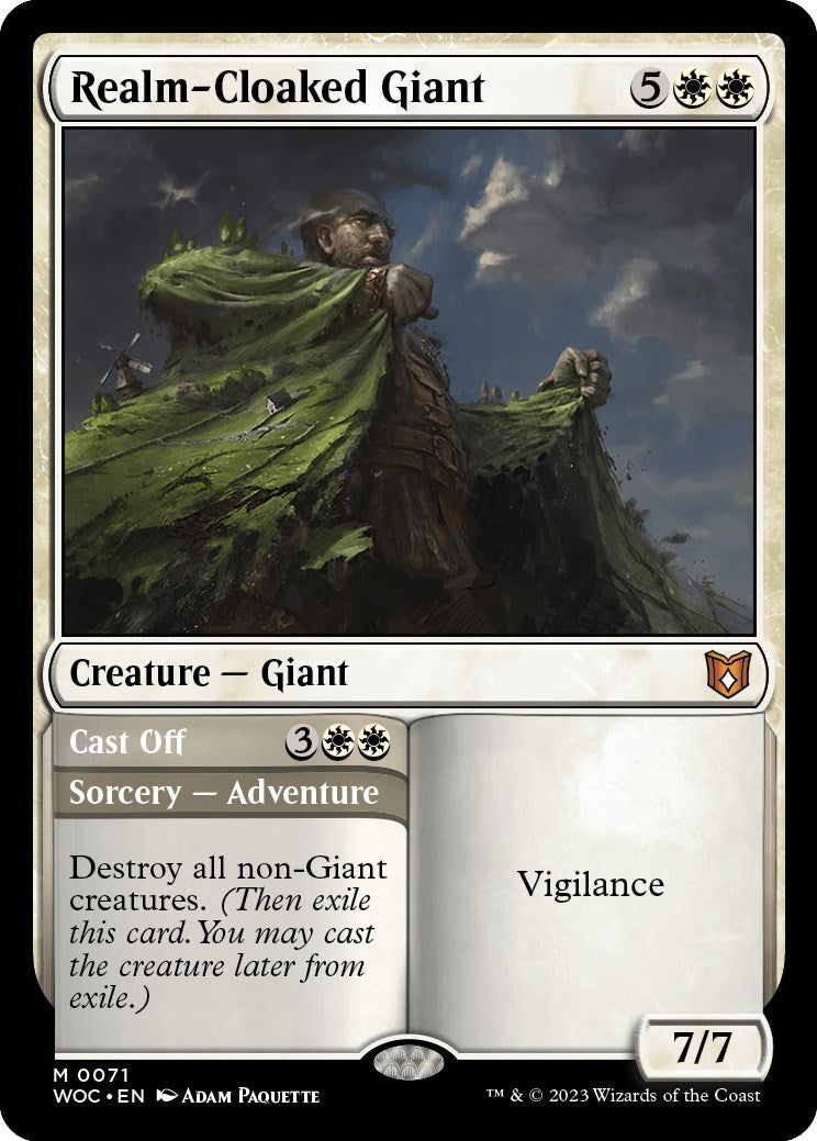 Realm-Cloaked Giant // Cast Off [Wilds of Eldraine Commander] | Magic Magpie