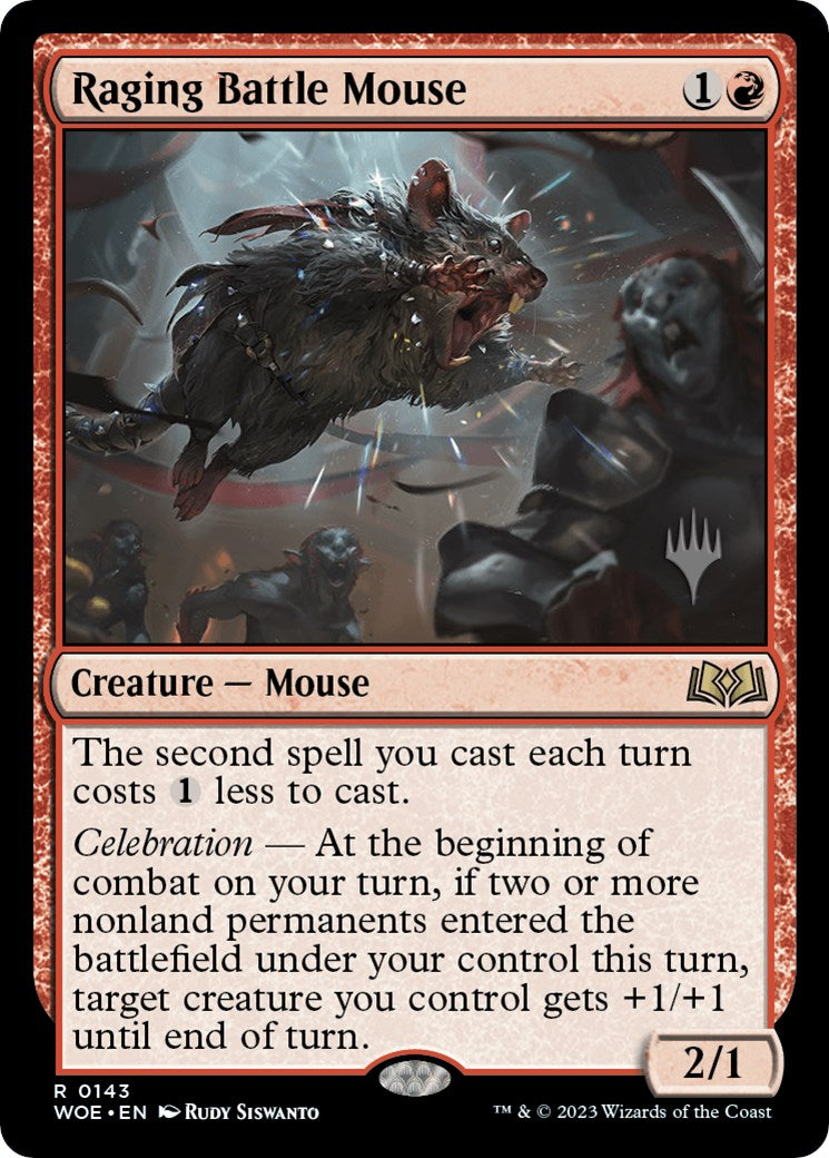 Raging Battle Mouse (Promo Pack) [Wilds of Eldraine Promos] | Magic Magpie